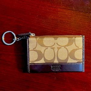 COACH card holder key chain